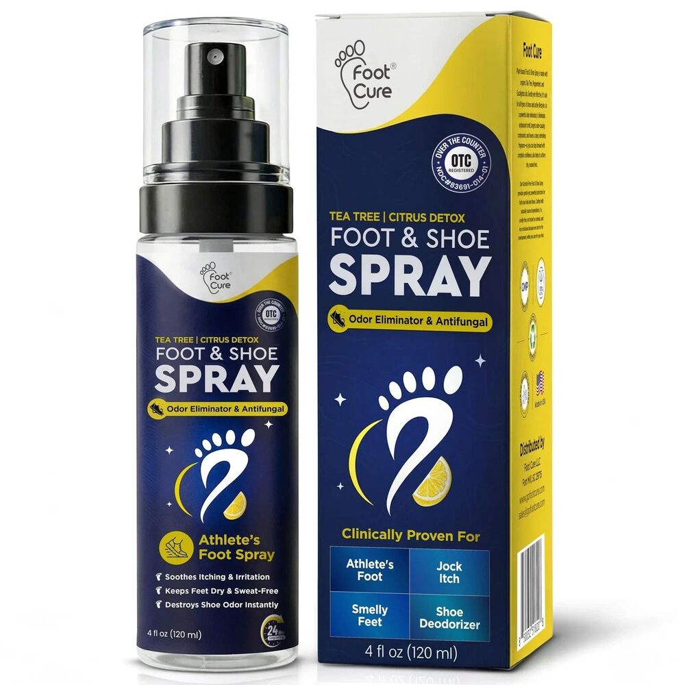 Shoe Deodorizer Spray - Tea Tree & Citrus Shoe Deodorizer for Smelly Feet, At...